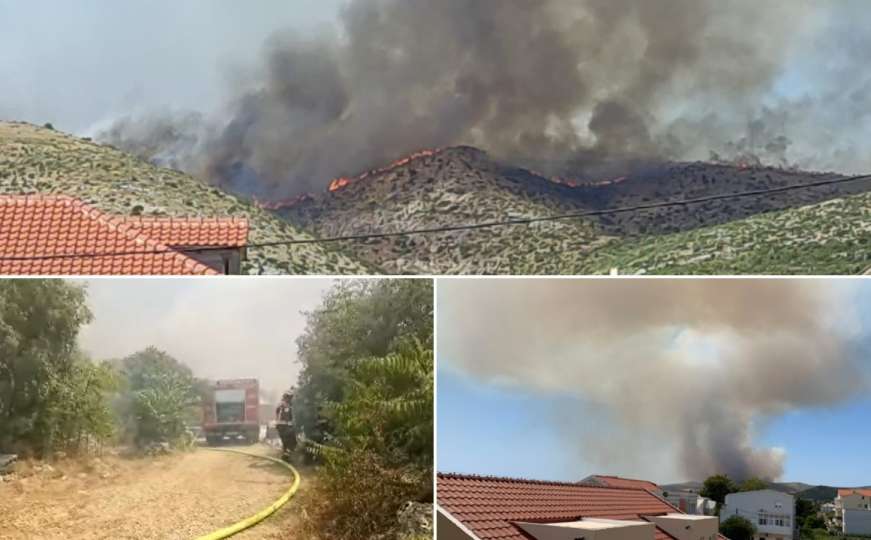 Zastrašujući prizori u Trogiru: Vatrenu stihiju gasi više od 100 vatrogasaca